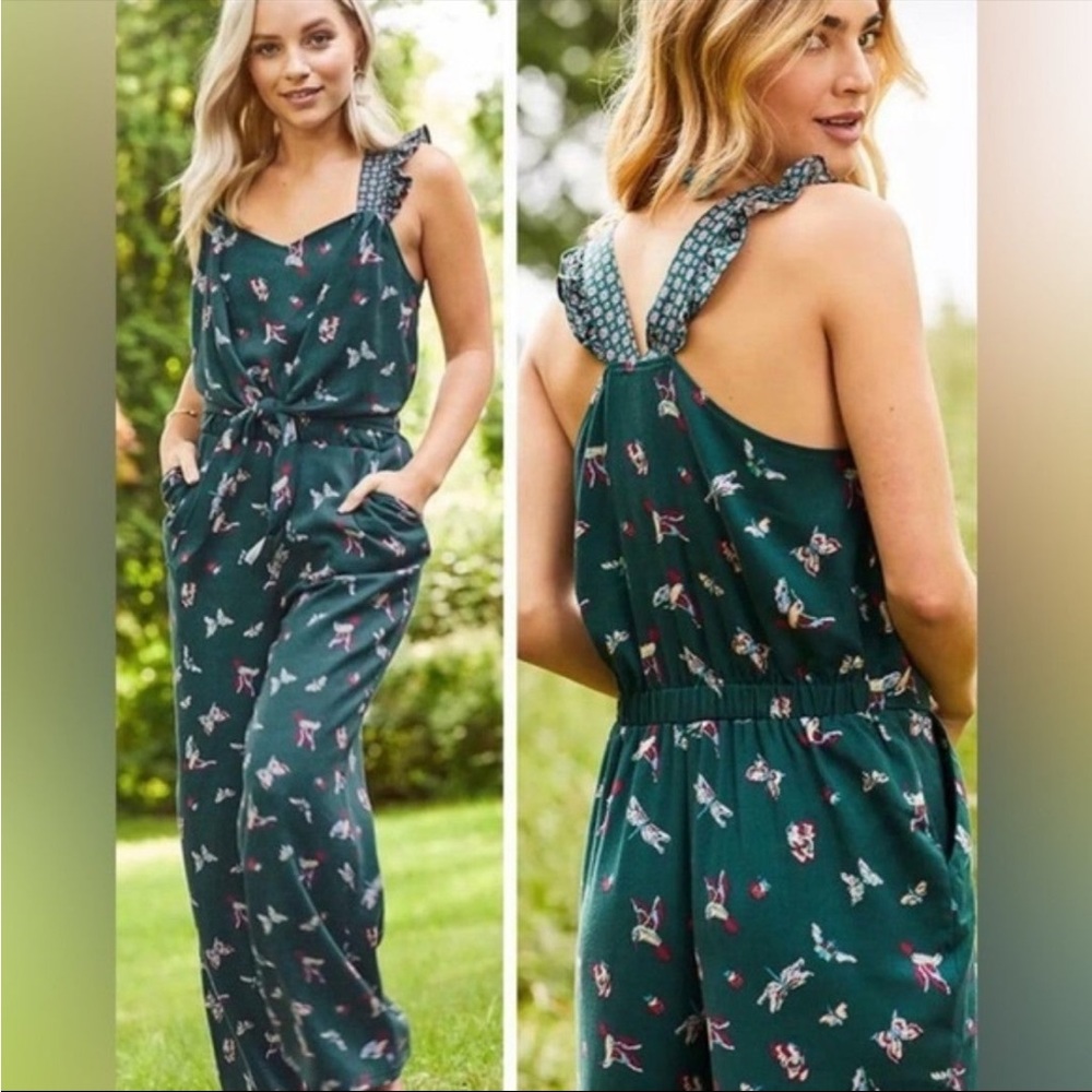 Matilda Jane Women’s Evergreen Dream Zipper Jumpsuit Pants Size Medium
